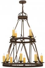 Meyda Black 163692 - 36" Wide Lakeshore 12 Light Two Tier Chandelier