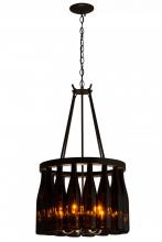 Meyda Black 163818 - 17"W Tuscan Vineyard Estate 16 Wine Bottle Chandelier