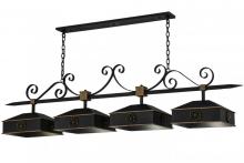 Meyda Black 164063 - 78"L Stefano 4 LT Island Pendant