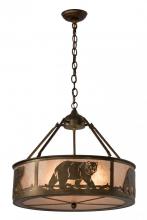 Meyda Black 164099 - 22"W Black Bear Inverted Pendant