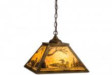 Meyda Black 164313 - 16"Sq Loon Pendant