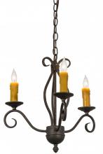 Meyda Black 164383 - 18" Wide Sienna 3 Light Chandelier