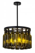 Meyda Black 164832 - 19"W Tuscan Vineyard Estate 16 Wine Bottle Chandelier