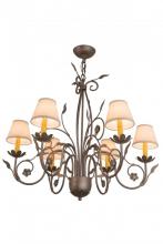 Meyda Black 165072 - 31" Wide Bordeaux 6 Light Chandelier