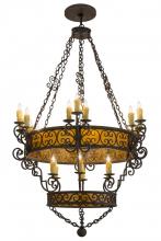 Meyda Black 165159 - 48"W Isabo 24 LT Two Tier Chandelier