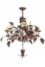 Meyda Black 165172 - 34"W Greenbriar Oak 9 Arm Chandelier Hardware