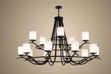 Meyda Black 165222 - 78"W Octavia 15 LT Two Tier Chandelier