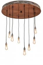 Meyda Black 165838 - 36" Wide Alva Grange 8 Light Cascading Pendant