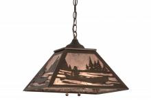 Meyda Black 166329 - 16"Sq Canoe At Lake Pendant