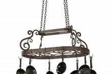 Meyda Black 166434 - 38" Long Neo Pot Rack