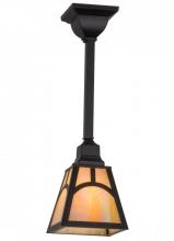 Meyda Black 166514 - 6"Sq Mission Hill Top Pendant