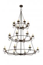 Meyda Black 166524 - 60" Wide Estrella 24 Light Three Tier Chandelier