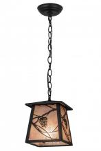 Meyda Black 166557 - 7" Square Whispering Pines Pendant