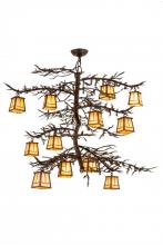 Meyda Black 166573 - 48"W Pine Branch Valley View 12 LT Chandelier