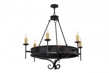 Meyda Black 166957 - 48" Wide Lorenzo 6 Light Chandelier