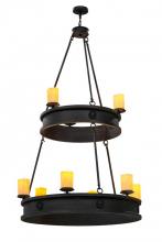 Meyda Black 166993 - 48"W Lorenzo 9 LT Two Tier Chandelier