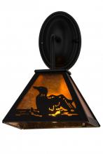 Meyda Black 167356 - 8" Wide Loon Wall Sconce