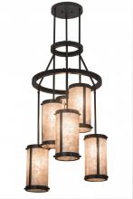 Meyda Black 167555 - 24"W Cartier 6 LT Chandelier