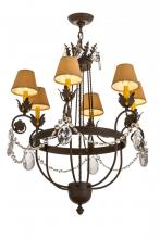 Meyda Black 167786 - 28"W Antonia 6 LT Chandelier