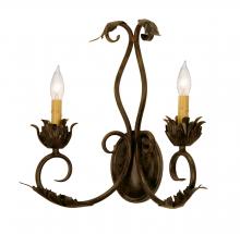 Meyda Black 168161 - 16" Wide Felicia 2 Light Wall Sconce