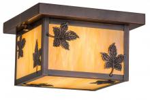 Meyda Black 168726 - 10"Sq Hyde Park Maple Leaf Flushmount