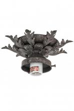 Meyda Black 169000 - 8.5"W Fancy Floral Flushmount Hardware