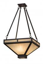 Meyda Black 169069 - 18"Sq Whitewing Inverted Pendant