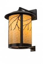 Meyda Black 169208 - 16"W Fulton Branches Solid Mount Wall Sconce