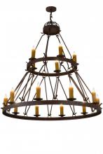 Meyda Black 169258 - 54" Wide Lakeshore 15 Light Two Tier Chandelier