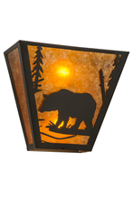 Meyda Black 169334 - 13" Wide Bear Creek Left Wall Sconce