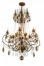 Meyda Black 169774 - 38" Wide Minuet 12 Light Chandelier