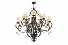 Meyda Black 169781 - 54"W Ingrid 12 LT Chandelier