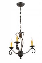 Meyda Black 169826 - 18"W Sienna 3 LT Chandelier