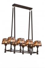 Meyda Black 170354 - 38"L Balsam Pine 8 LT Oblong Chandelier