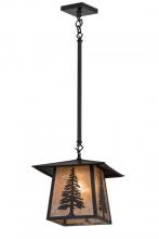 Meyda Black 170889 - 12"Sq Stillwater Tall Pine Pendant