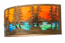 Meyda Black 171107 - 30"W Tall Pines Wall Sconce