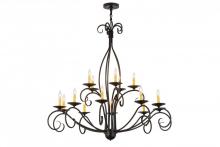 Meyda Black 171607 - 48"W Sienna 15 LT Two Tier Chandelier