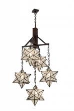 Meyda Black 171780 - 30"W Moravian Star 5 LT Chandelier