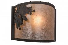 Meyda Black 171858 - 12"W Oak Leaf & Acorn Wall Sconce