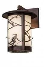 Meyda Black 172123 - 10"W Fulton Alpine Solid Mount Wall Sconce