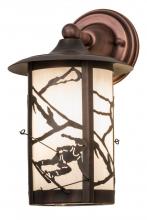 Meyda Black 172124 - 8"W Fulton Alpine Solid Mount Wall Sconce