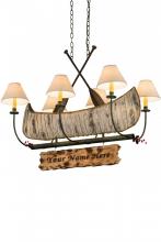 Meyda Black 172241 - 36"L Personalized Canoe 6 LT Chandelier