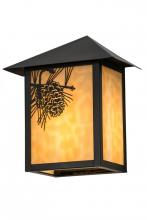 Meyda Black 172290 - 9"W Seneca Winter Pine Wall Sconce