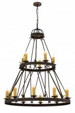 Meyda Black 172303 - 48"W Lakeshore 15 LT Two Tier Chandelier