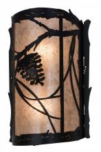 Meyda Black 172700 - 10"W Whispering Pines Wall Sconce