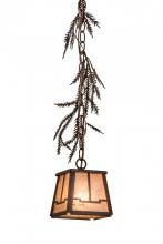 Meyda Black 172854 - 5.5"Sq Pine Branch Valley View Mini Pendant