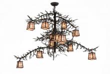 Meyda Black 173025 - 48"W Pine Branch Valley View 12 LT Chandelier