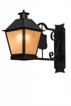 Meyda Black 173096 - 12"W Stafford Lantern Wall Sconce