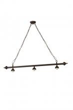 Meyda Black 173252 - 52"L Mahogany Bronze 3 LT Island Pendant Hardware