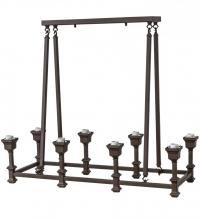 Meyda Black 173330 - 36"L Cafe Noir 8 LT Oblong Chandelier Hardware